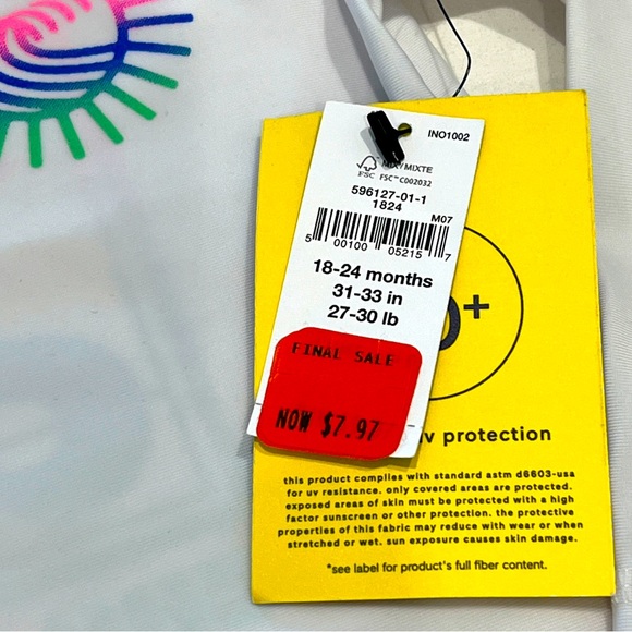 NWT Toddler Graphic Rashguard 18-24 months - Picture 3 of 3